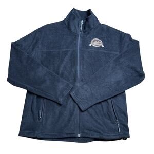 CABELAS 50th ANNIVERSARY MENS FULL ZIP FLEECE JACKET BLACK L LARGE REGULAR